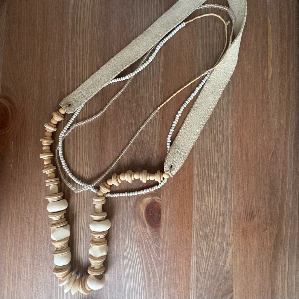 3 Twig and Twine Neutral Bead Necklaces